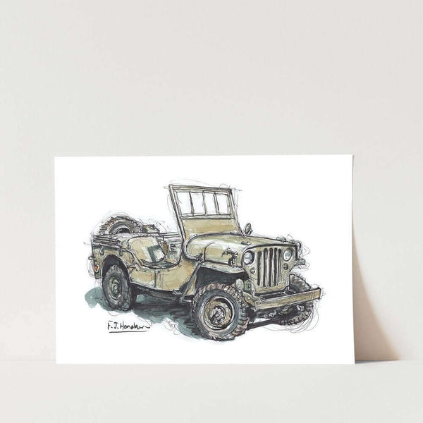 1942 Jeep Car Art Print