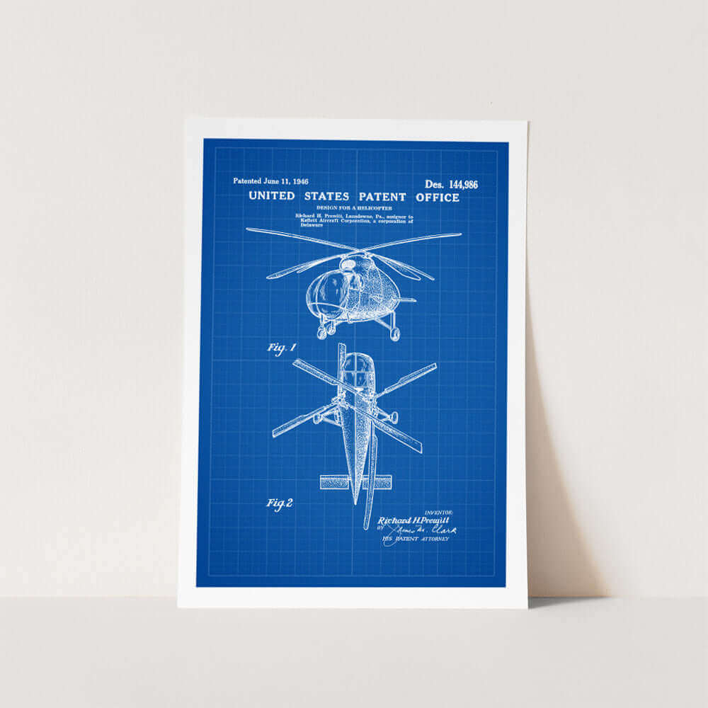 1946 Helicopter Patent Art Print