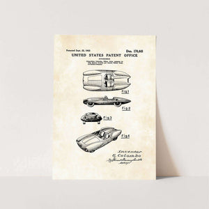 1953 Italian Racing Car Patent Art Print