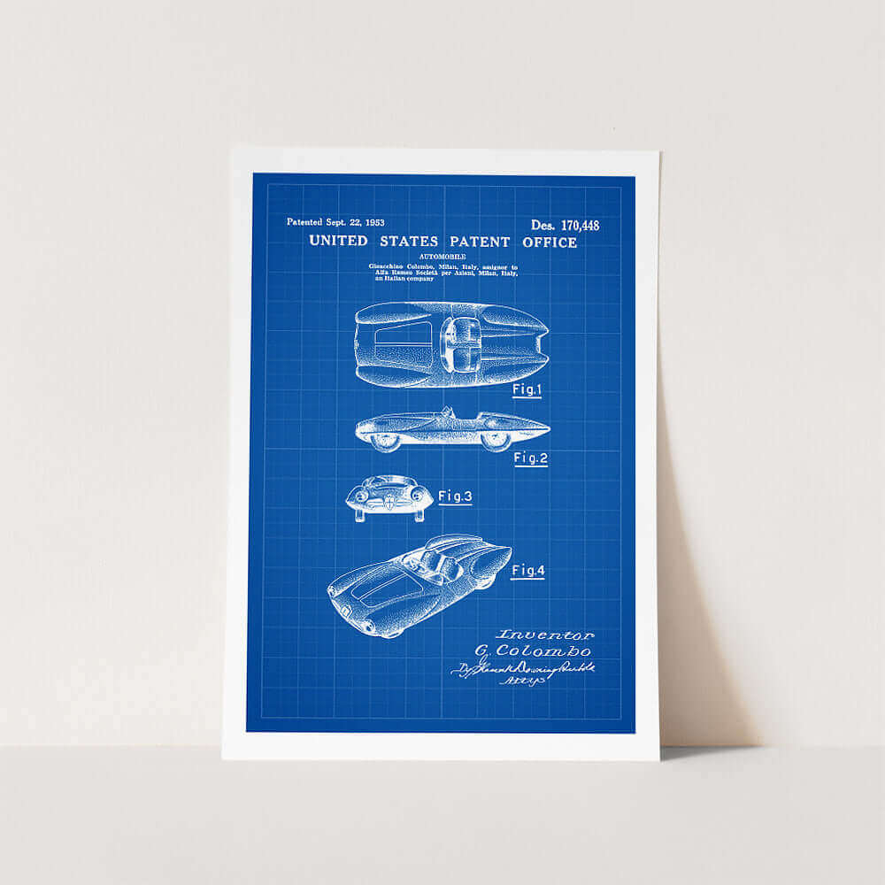 1953 Italian Racing Car Patent Art Print