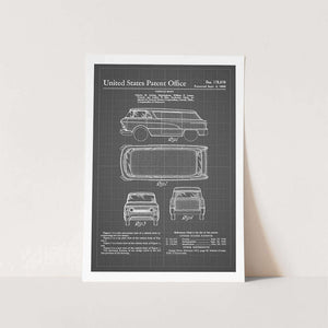 1956 General Motors Van Patent Art Print