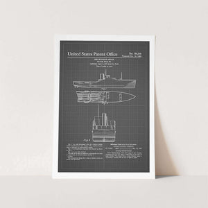 1956 Ship Patent Art Print