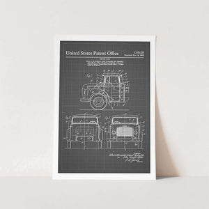 1960 Truck Cab Patent Art Print