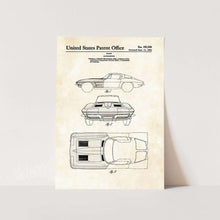 Load image into Gallery viewer, 1963 Corvette Stingray Patent Art Print