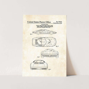 1974 Corvette Patent Art Print