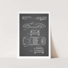Load image into Gallery viewer, 1990 Porsche 911 Convertible Patent Art Print