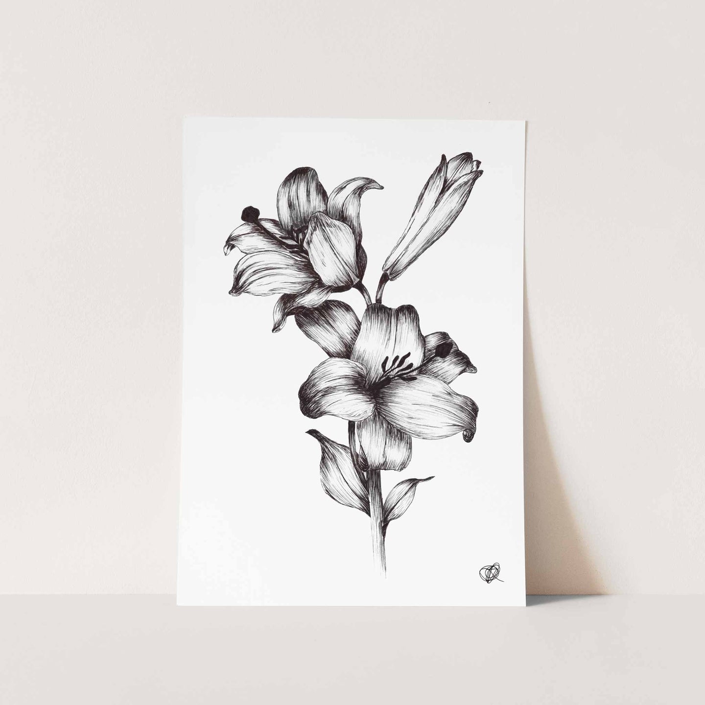 Two Lilies & a Bud Art Print