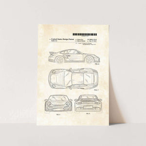 2011 Porsche 911 Patent Art Print