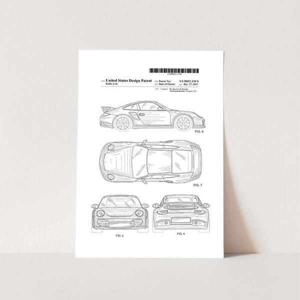 2011 Porsche 911 Patent Art Print