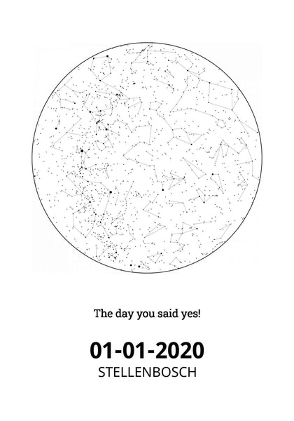 Personalised Star Map Print