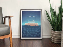 Load image into Gallery viewer, Athens Art Print framed black
