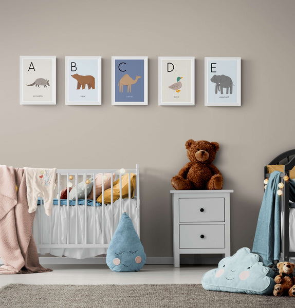 E for Elephant Alphabet Art Print