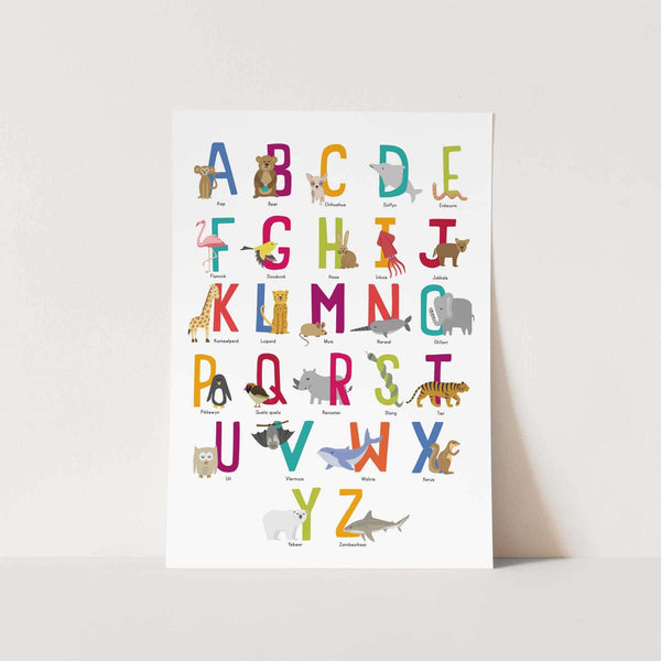 Animal Alphabet - Afrikaans Art Print
