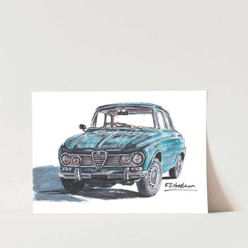 Alfa Romeo Giulia Targa Oro Car Art Print