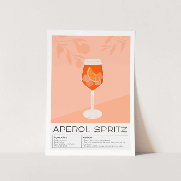 Aperol Spritz Cocktail Art Print