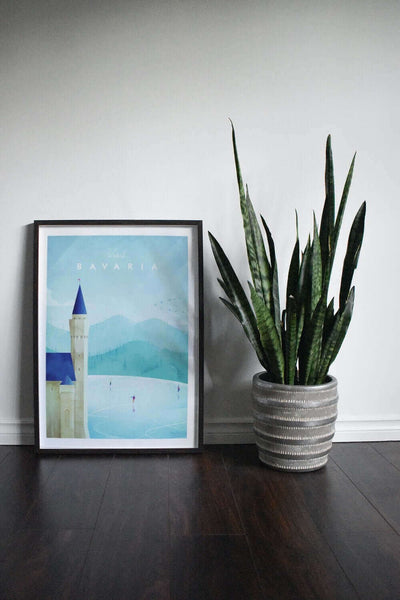 Bavaria Art Print framed black