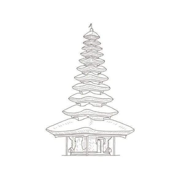 Bali Landmark Travel Art Print