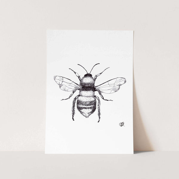 B & W Bee by Jenna Art Print