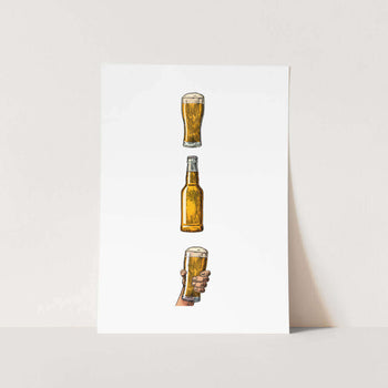 Beer Illustration Art Print