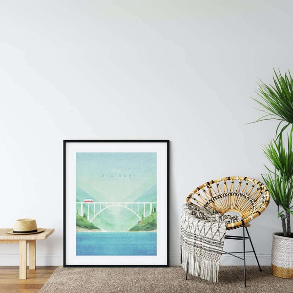 Big Sur California Art Print framed black