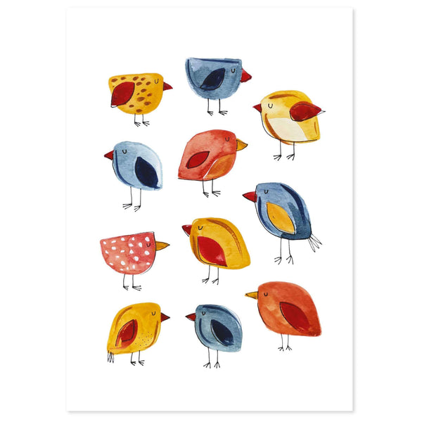 Birdies by Sarah Art Print