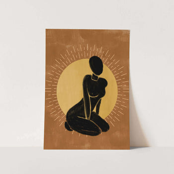 Black Lady Posing 2 Art Print