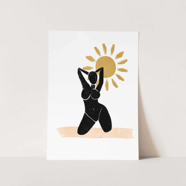 Black Lady Posing 4 Art Print
