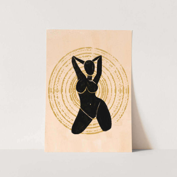 Black Lady Posing 5 Art Print