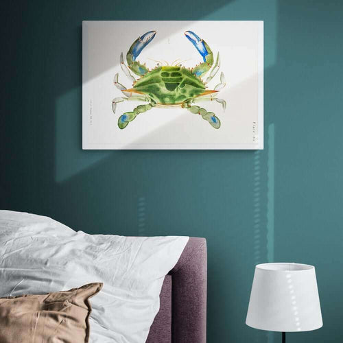 Blue Green Crab Art Print