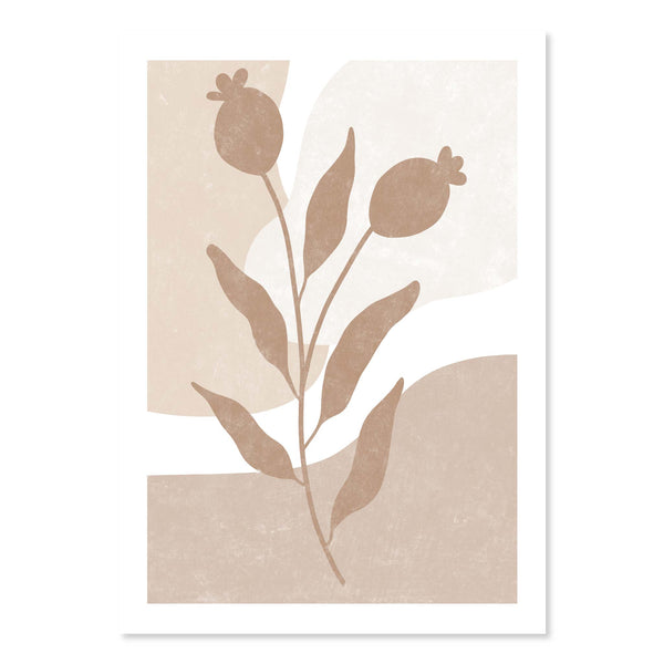 Boho Seedpod Neutral by Sonjé Art Print