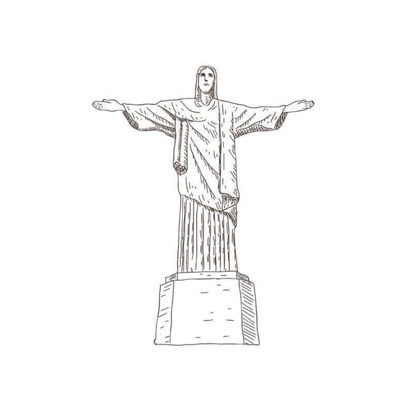 Brazil Landmark Travel Art Print