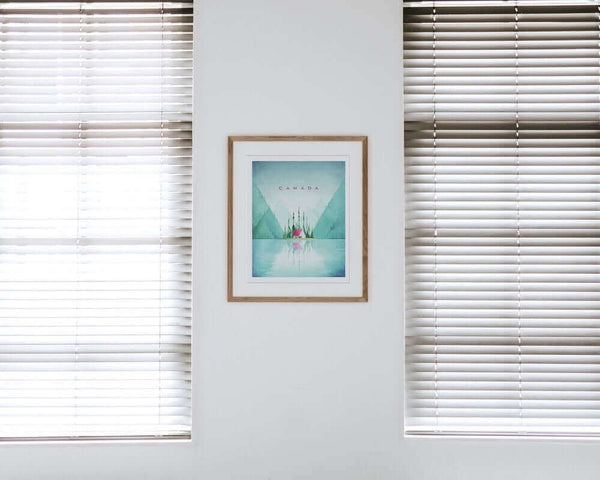 Canada Art Print framed oak