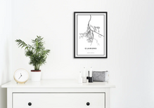 Load image into Gallery viewer, Clarens Map Art Print framed black