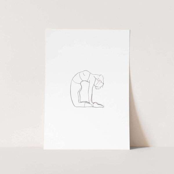 Camel Pose Art Print