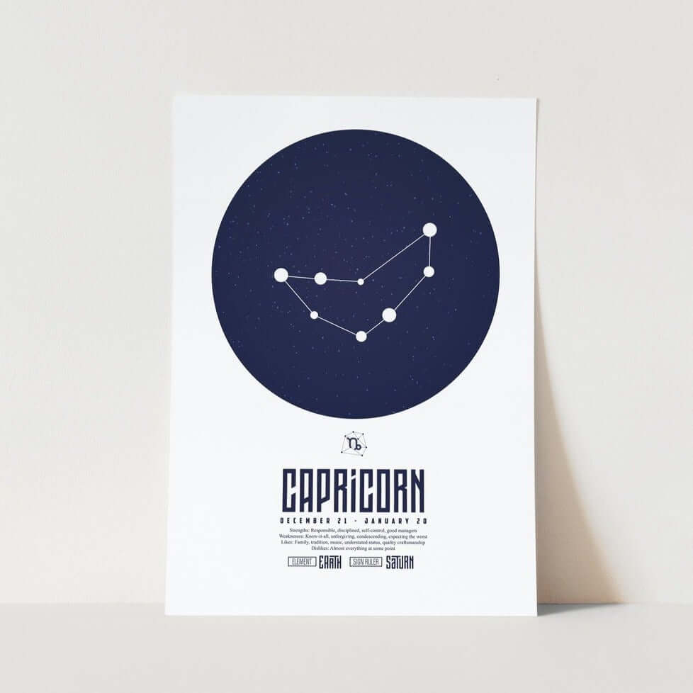 Capricorn Star Sign Art Print
