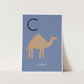 C for Camel Alphabet Art Print