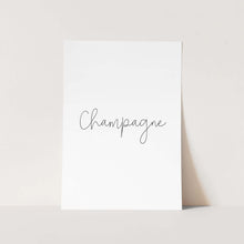 Load image into Gallery viewer, Champagne Text Art Print