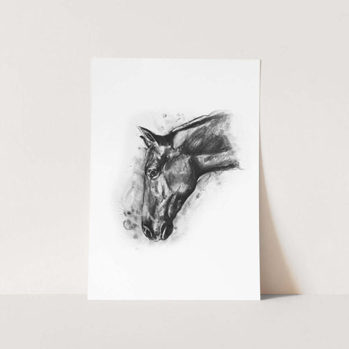 Charcoal Horse Art Print