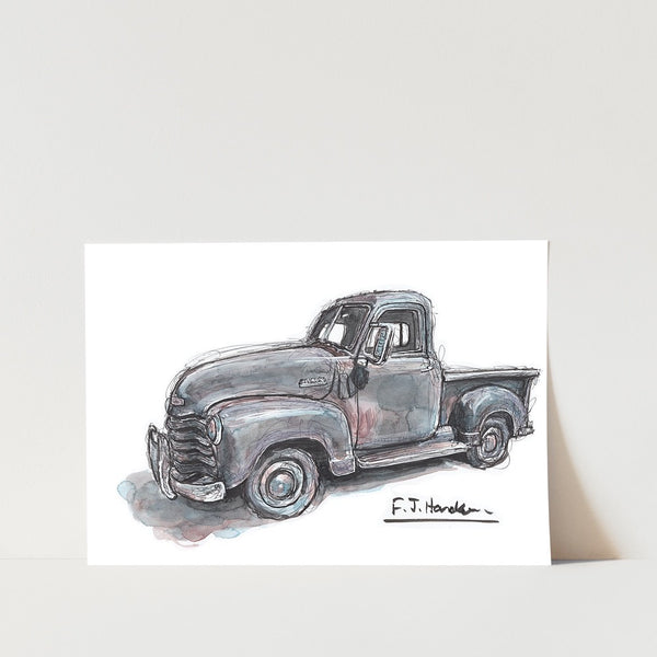 Chevy Truck 40s Unsharp Car Art Print