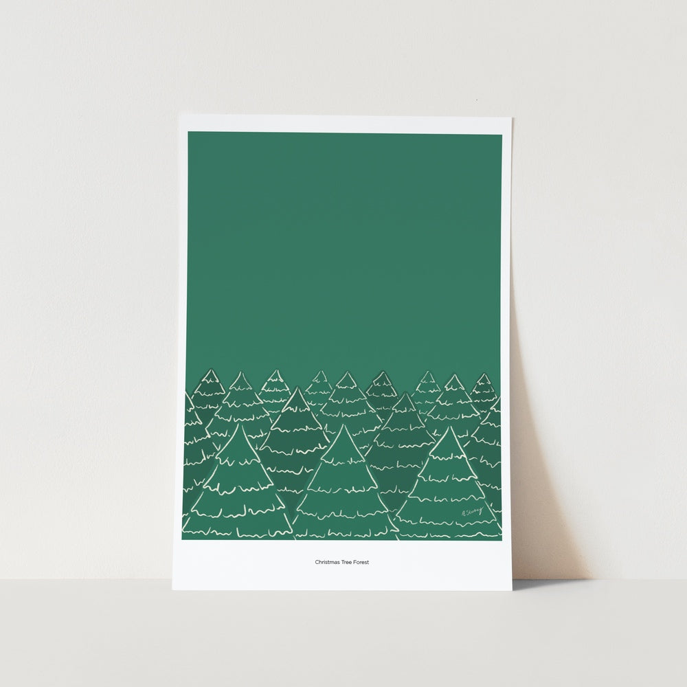 Christmas Tree Forest Art Print