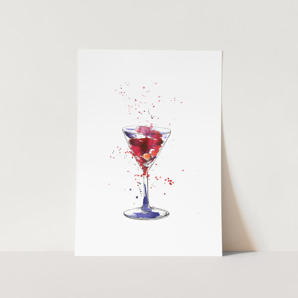 Cocktail Watercolour Art Print