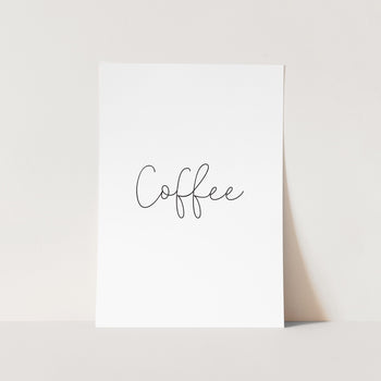 Coffee Text Art Print