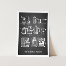 Load image into Gallery viewer, Coffee Brewing Methods Art Print