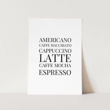 Load image into Gallery viewer, Coffee Choices Art Print