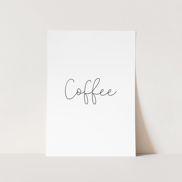 Coffee Text Art Print