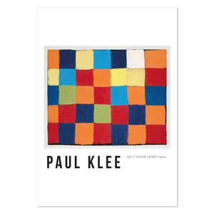 Colour chart by Paul Klee Art Print