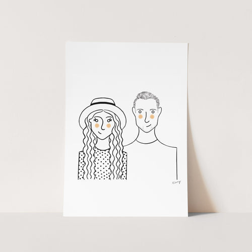 Couple Portrait Art Print
