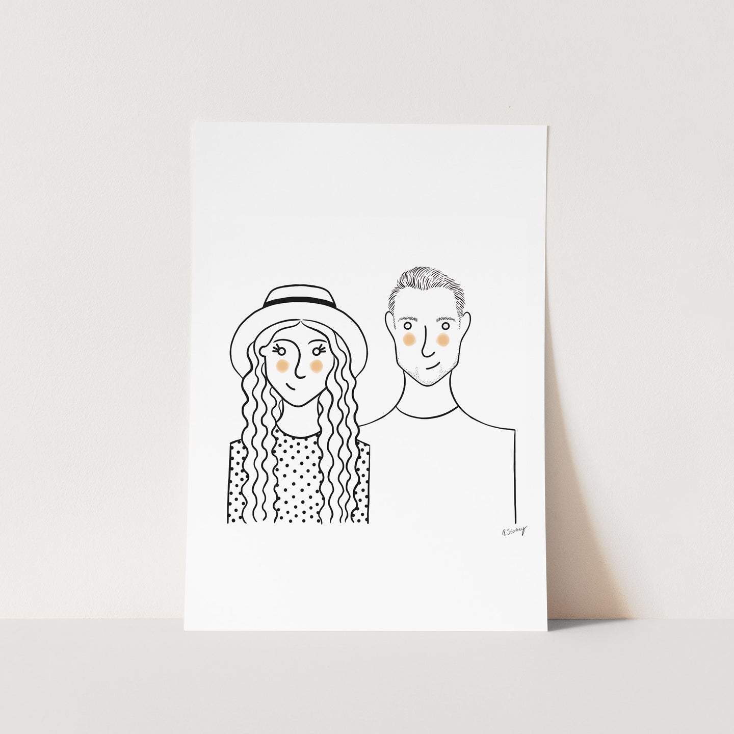 Couple Portrait Art Print