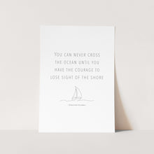 Load image into Gallery viewer, Cross the Ocean Text Art Print
