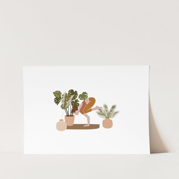 Crow Pose at home Art Print